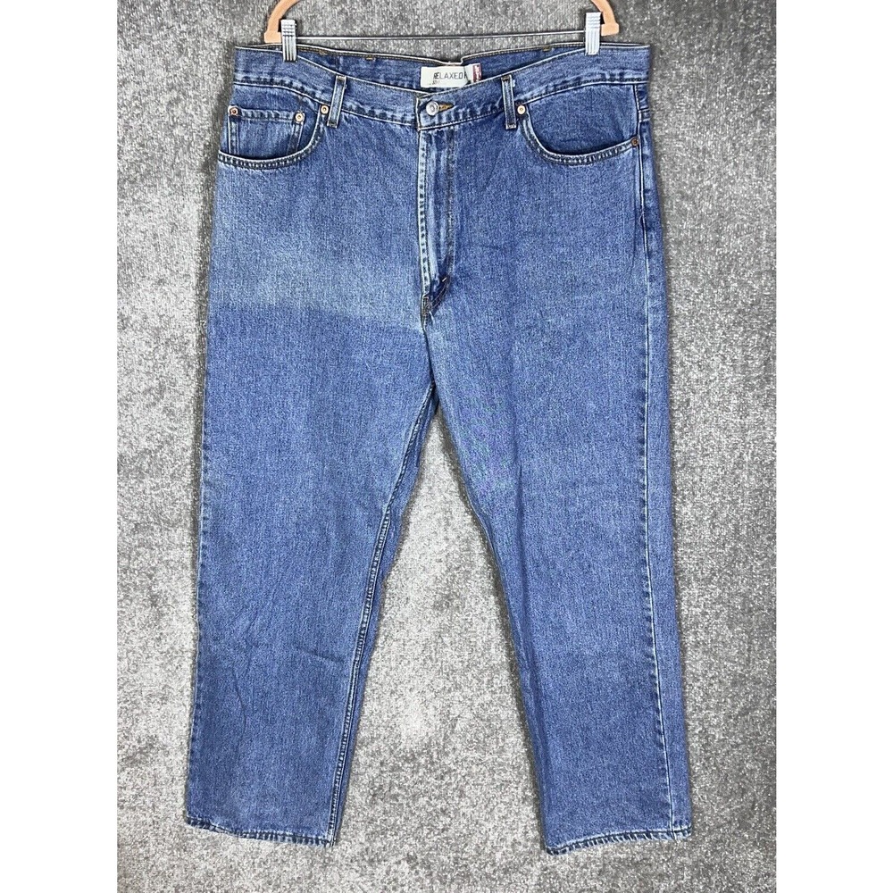Levis 550 Jeans Mens Size 42x32 Relaxed Fit Denim Blue Cotton 5 Pocket